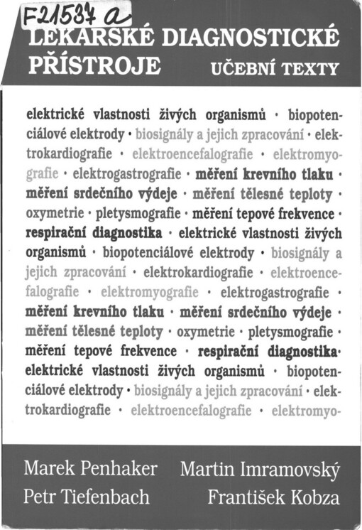 Lékařské diagnostické přístroje: učební texty