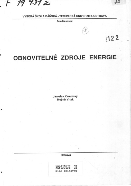 Obnovitelné zdroje energie