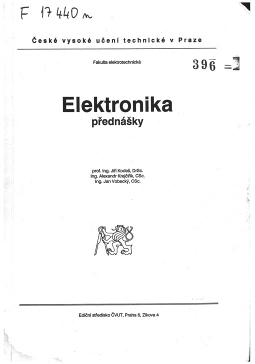 
  Elektronika
  : Přednášky