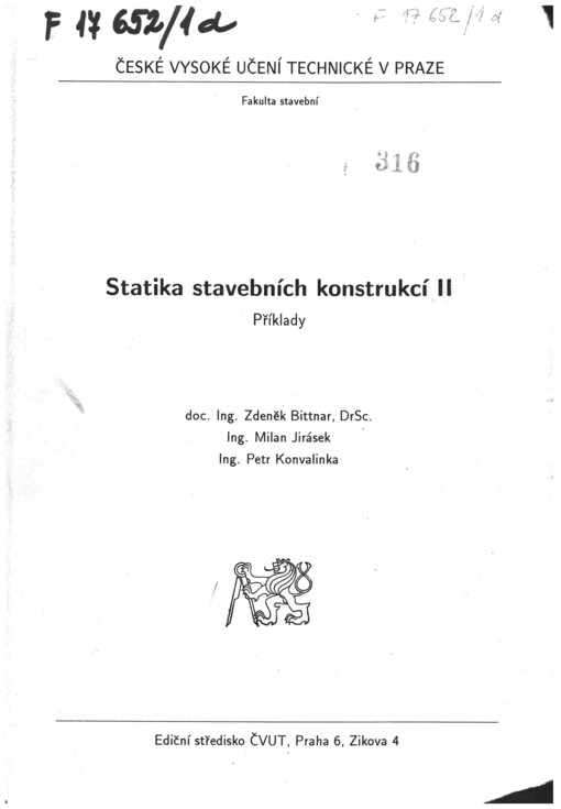 
  Statika stavebních konstrukcí II
  : Příklady