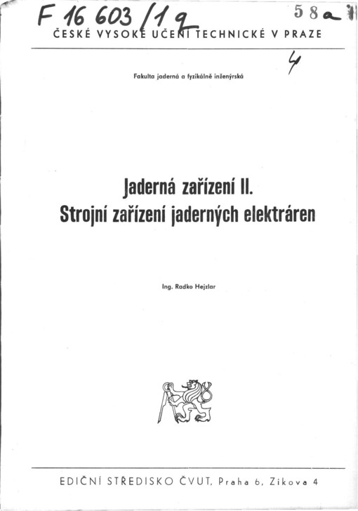 
  Jaderná zařízení 2
  : Strojní zařízení jaderných elektráren