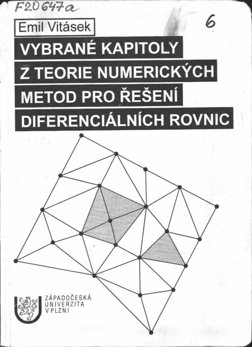 Vybrané kapitoly z teorie numerických metod pro řešení diferenciálních rovnic