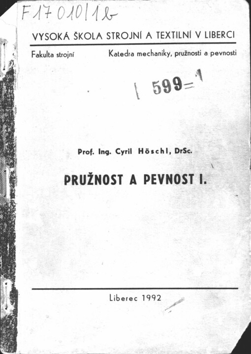 
  Pružnost a pevnost I.
  