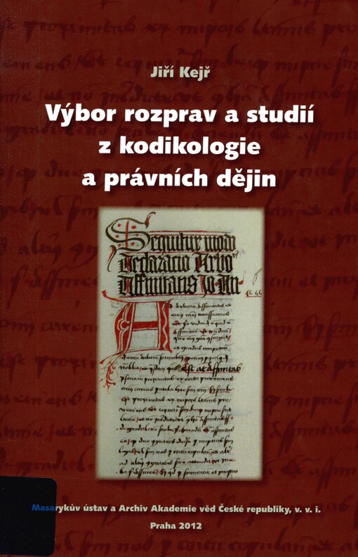 Výbor rozprav a studií z kodikologie a právních dějin