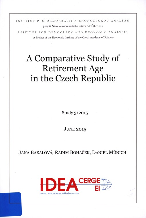 A comparative study of retirement age in the Czech Republic