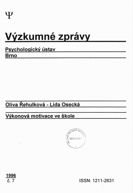 Výkonová motivace ve škole