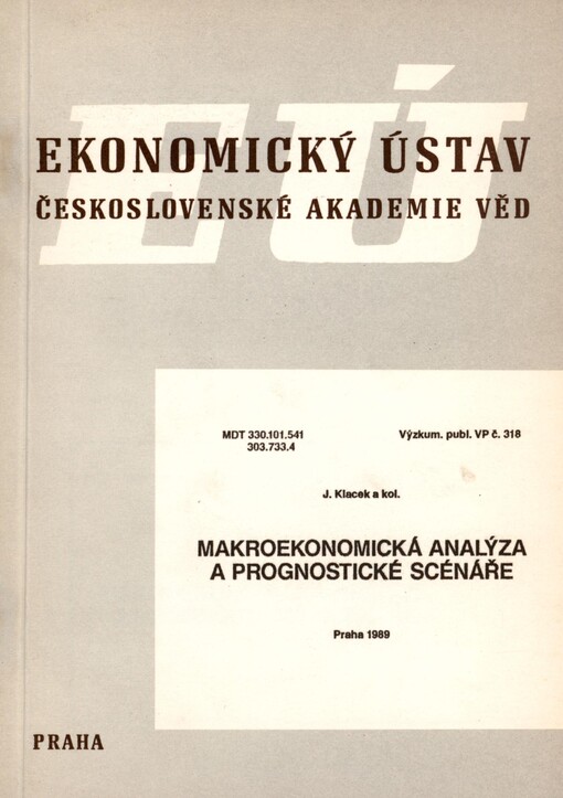 Makroekonomická analýza a prognostické scénaře