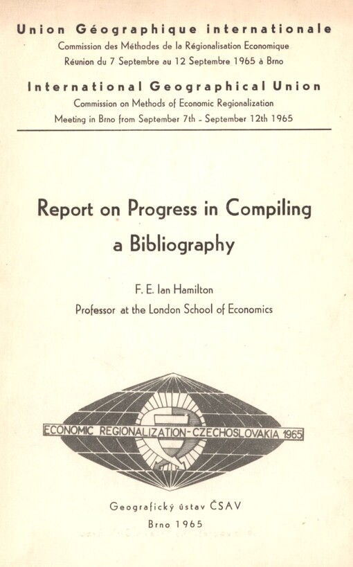 Report on progress in compiling a bibliography