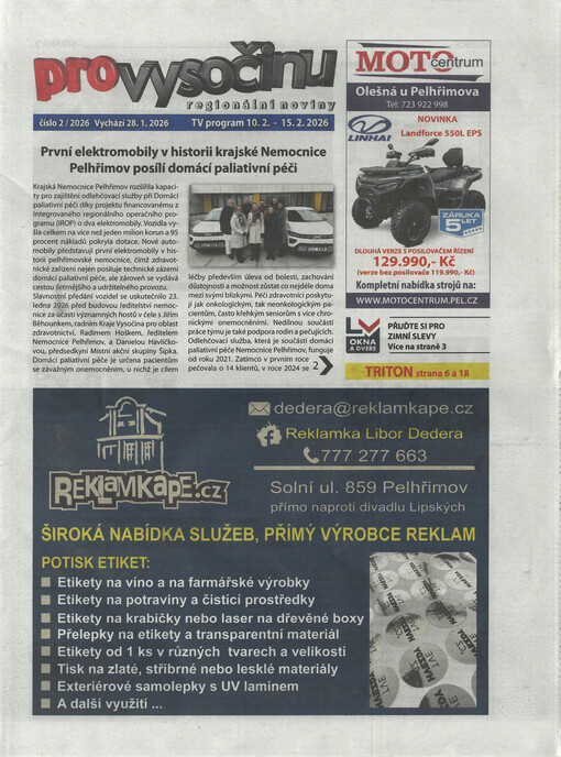 Pro Vysočinu : Havlíčkův Brod, Pelhřimov, Humpolec a okolí