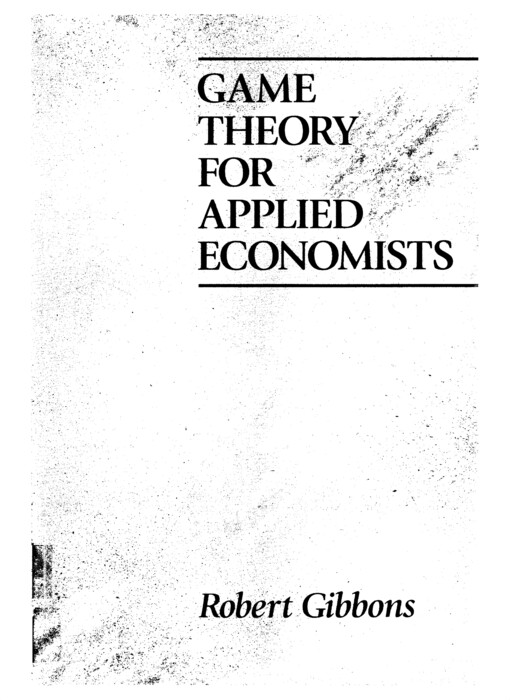 Game theory for applied economists