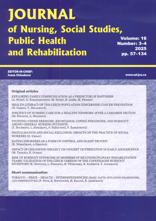 Journal of nursing, social studies and public health