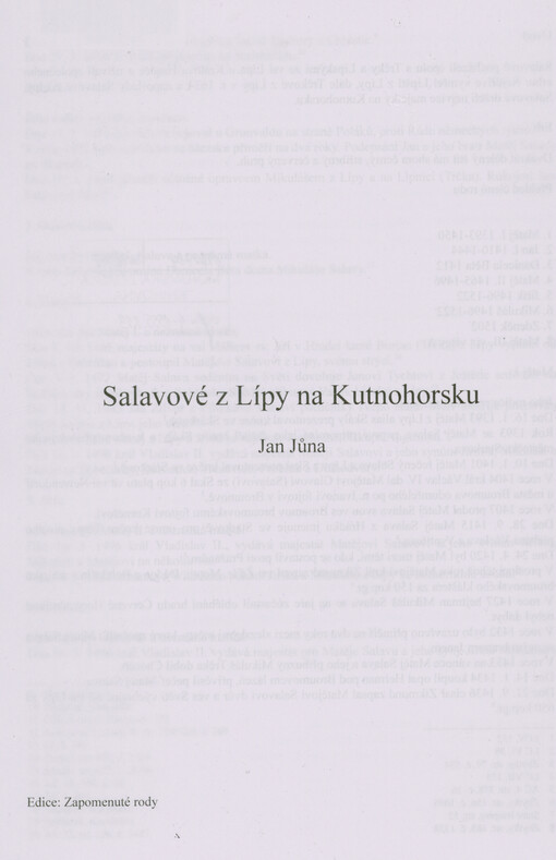 Salavové z Lípy na Kutnohorsku