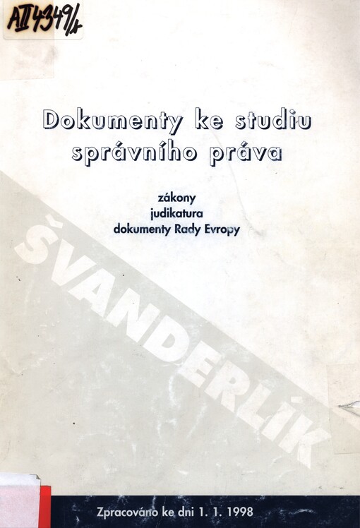 Prameny ke studiu správního práva