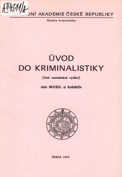 Úvod do kriminalistiky