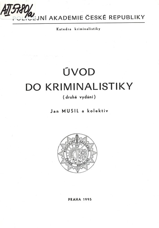 Úvod do kriminalistiky