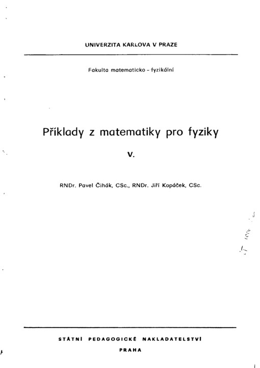 Příklady z matematiky pro fyziky