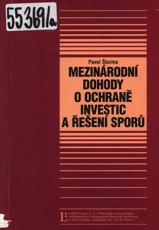 Mezinárodní dohody o ochraně investic a řešení sporů