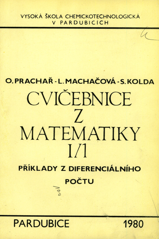 Cvičebnice z matematiky. I/1, Příklady z diferenciálního počtu