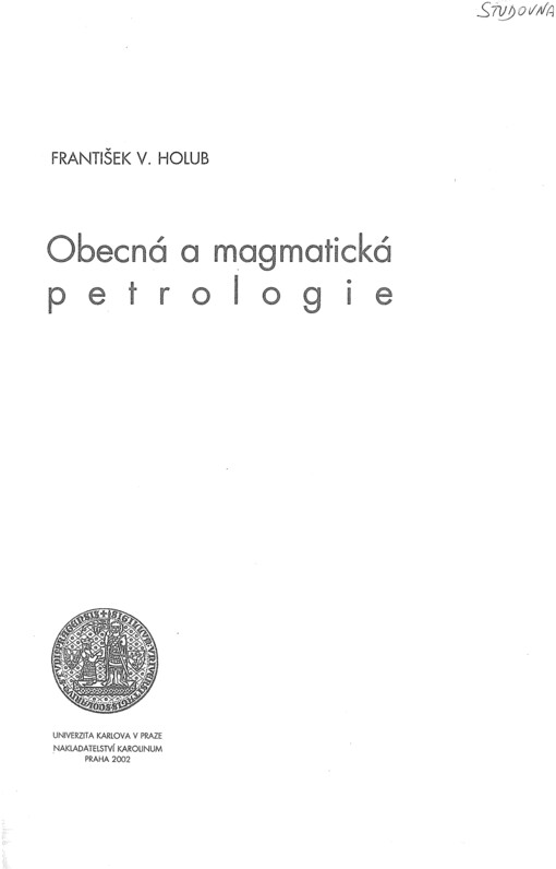 Obecná a magmatická petrologie