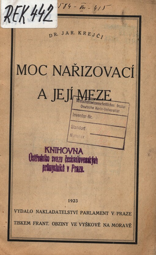 Moc nařizovací a její meze