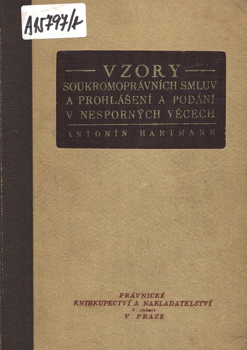 Vzory soukromoprávních smluv a prohlášení a podání v nesporných věcech