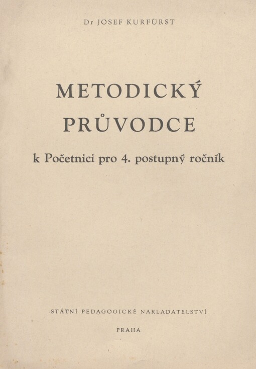 Metodický průvodce k Početnici pro 4. postupný ročník