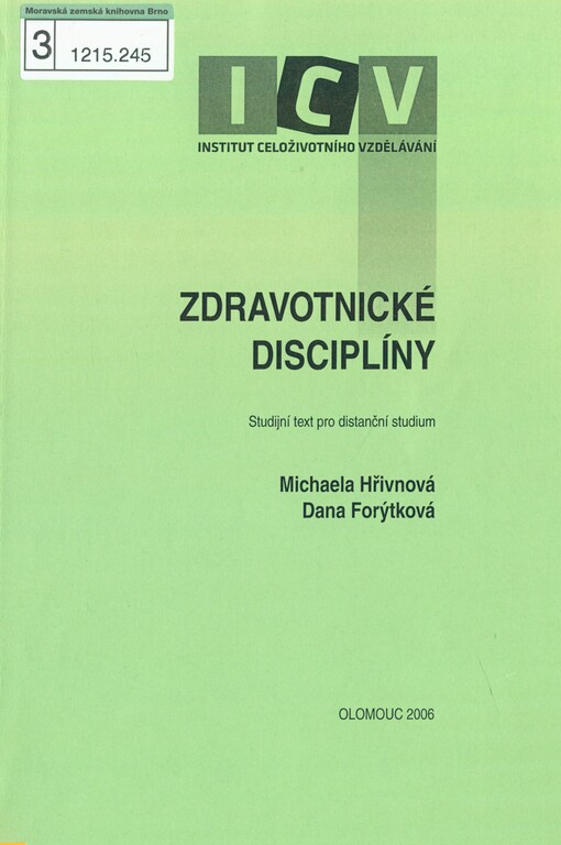 Zdravotnické disciplíny: studijní text pro distanční studium