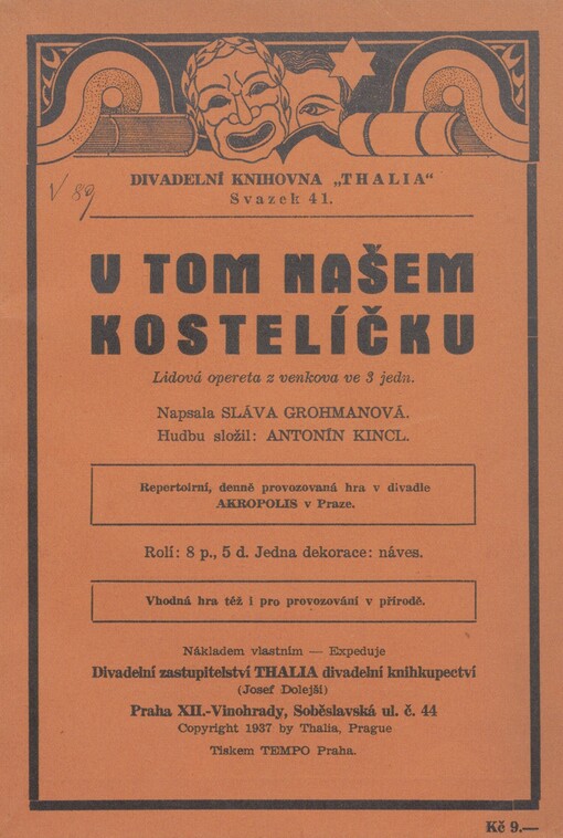 V tom našem kostelíčku: lidová opereta z venkova ve 3 jedn