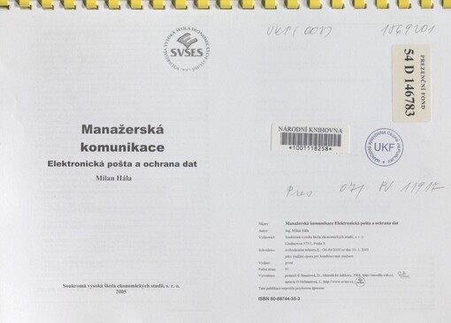 Manažerská komunikace: elektronická pošta a ochrana dat