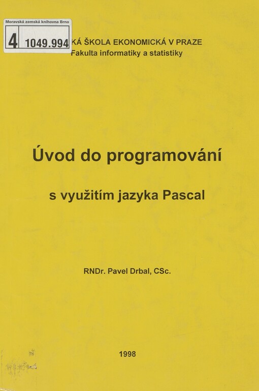 Úvod do programování s využitím jazyka Pascal