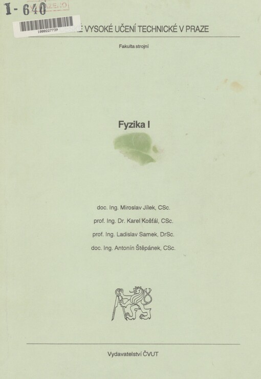 Fyzika I