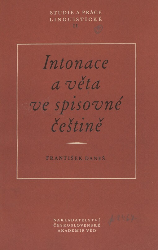 Intonace a věta ve spisovné češtině