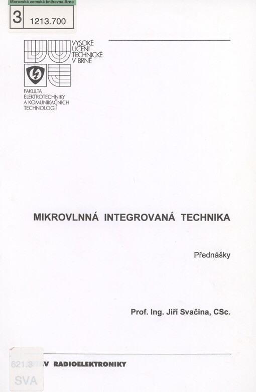 Mikrovlnná integrovaná technika: přednášky