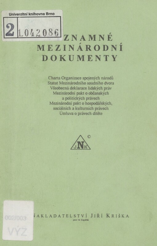 Významné mezinárodní dokumenty