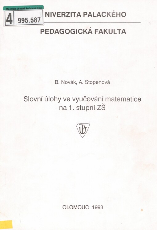 Slovní úlohy ve vyučování matematice na 1. stupni ZŠ