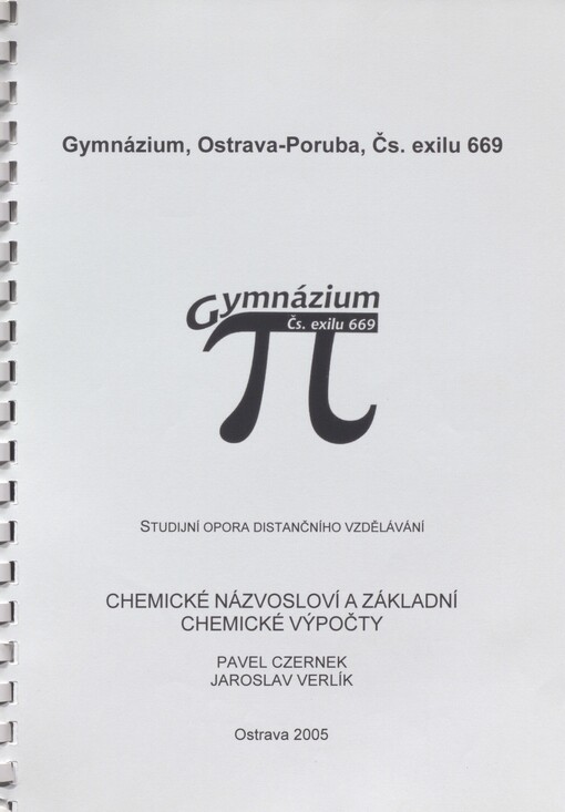 Chemické názvosloví a základní chemické výpočty