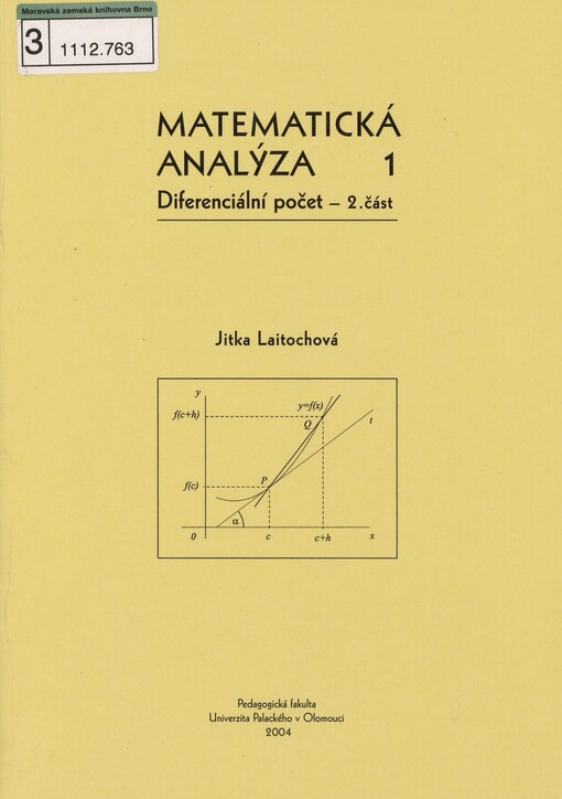Matematická analýza I: diferenciální počet