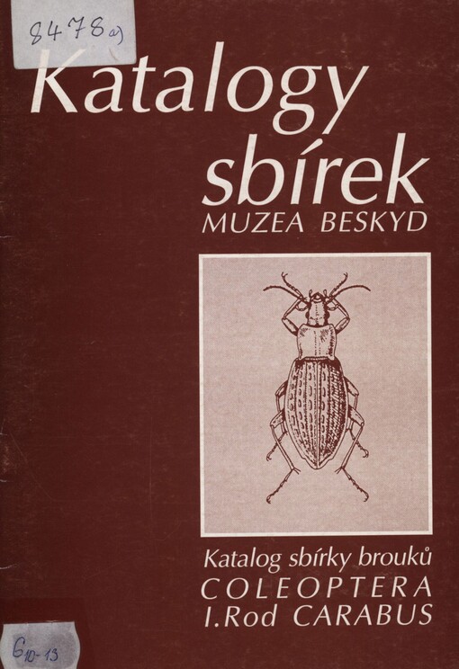 Katalog sbírky brouků Coleoptera. 1. Rod Carabus