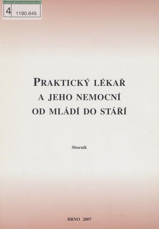 Praktický lékař a jeho nemocní od mládí do stáří :sborník