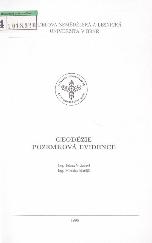Geodézie: Pozemková evidence