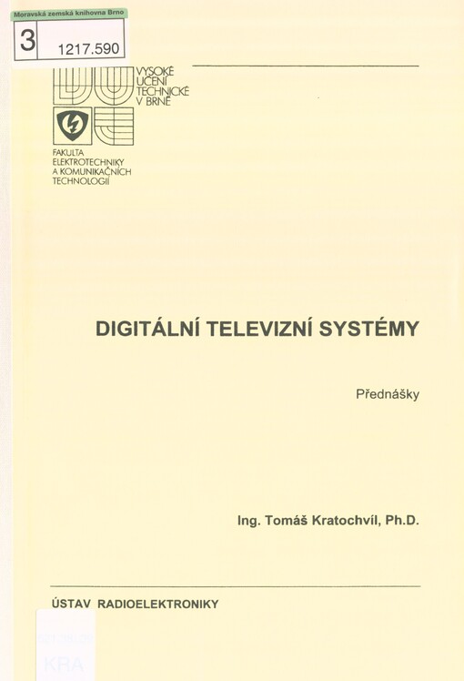Digitální televizní systémy: přednášky
