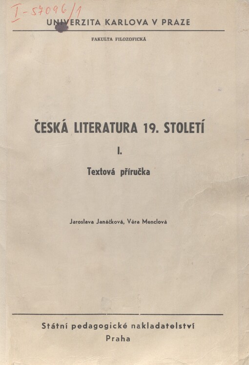 Česká literatura 19. století: textová příručka