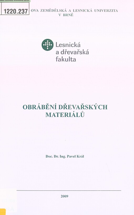 Obrábění dřevařských materiálů
