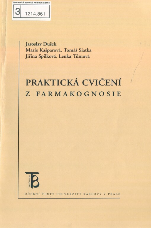 Praktická cvičení z farmakognosie