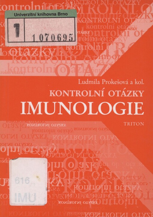 Imunologie: kontrolní otázky