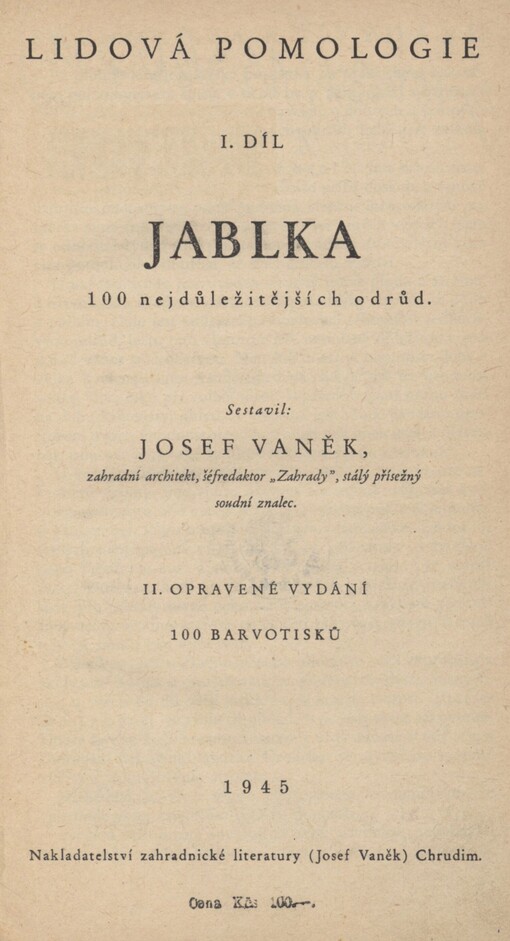 Jablka: 100 nejdůležitějších odrůd