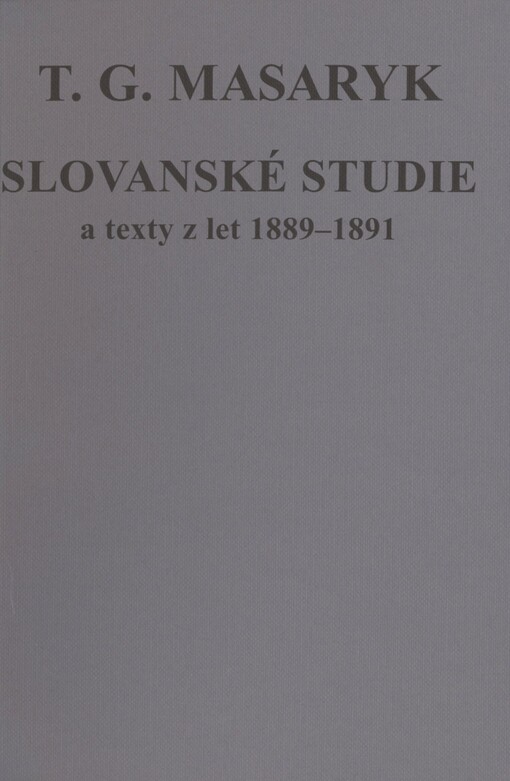 Slovanské studie a texty z let 1889-1891