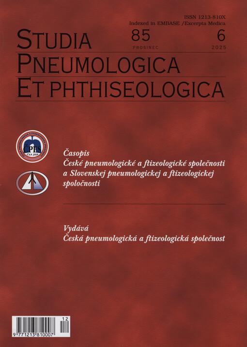 Studia pneumologica et phthiseologica : časopis České pneumologické a ftizeologické společnosti a Slovenskej pneumologickej a ftizeologickej spoločnosti