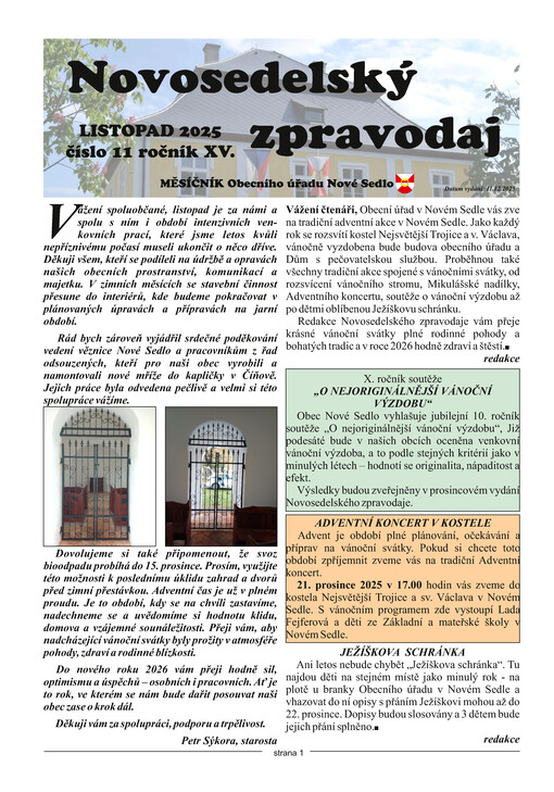 Novosedelský zpravodaj