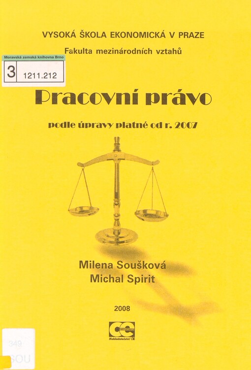 Pracovní právo: podle úpravy platné od r. 2007